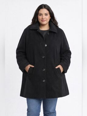 Liz Claiborne Wool Black Pea Coat